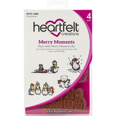 Heartfelt Creations - Merry Moments - Cling Stamps