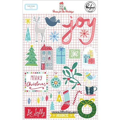 Pinkfresh Studio - Home for the Holidays - Puffy  Stickers