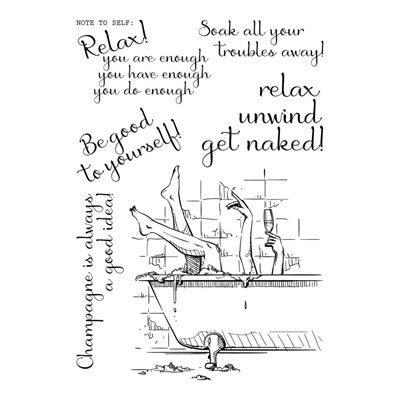 Colorado Craft Company - Clear Stamp - Relax