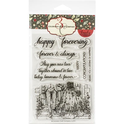 Colorado Craft Company - Clear Stamp - Happy Forevering