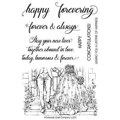 Colorado Craft Company - Clear Stamp - Happy Forevering