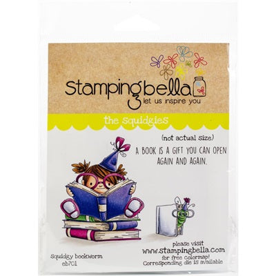 Stamping Bella - Cling Mounted Stamp -Bookworm Squidgy