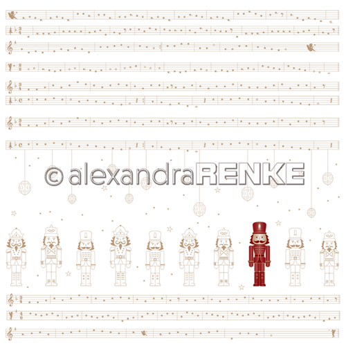 Alexandra Renke -  Nutcracker with notes -  12x12"