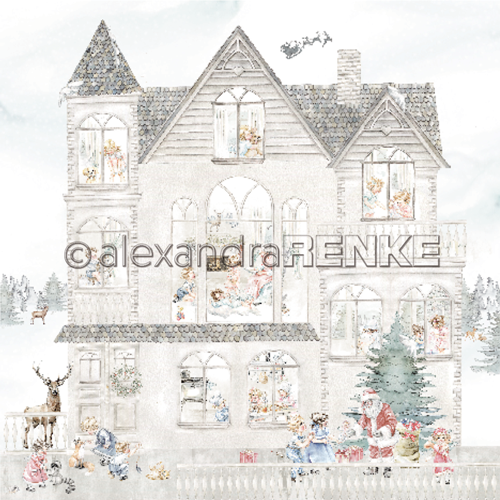 Alexandra Renke -  Christmas Kids - House -  12x12"