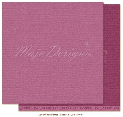 Maja Design -  Monochromes - Shades of Little street cafe - Plum  12 x 12"