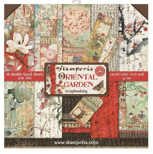Stamperia  - Oriental Garden - Paper Pad   8 x8"