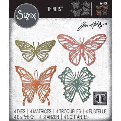Tim Holtz Alterations - Thinlits - Scribbly Butterflies