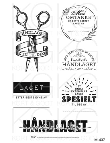 Kort & Godt - Clearstamps Medium plate - M-437
