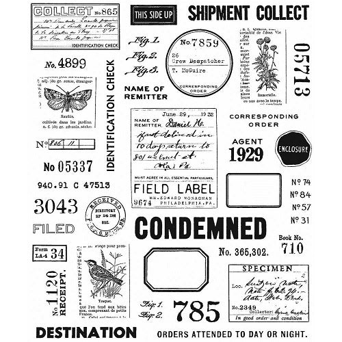 Tim Holtz Collection - Cling Stamps - Field Note