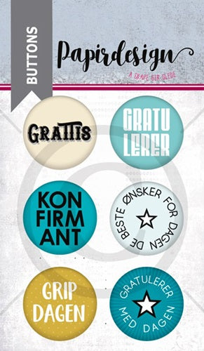 Papirdesign - Buttons - Konfirmant, 1