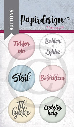 Papirdesign - Buttons - Bobler
