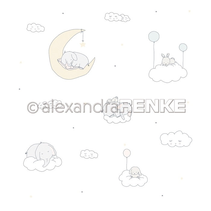 Alexandra Renke -  Baby - Elephant in heaven    12x12"