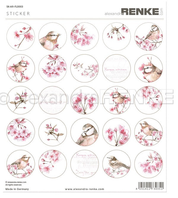 Alexandra Renke - Stickers - Cherry Blossom Circle