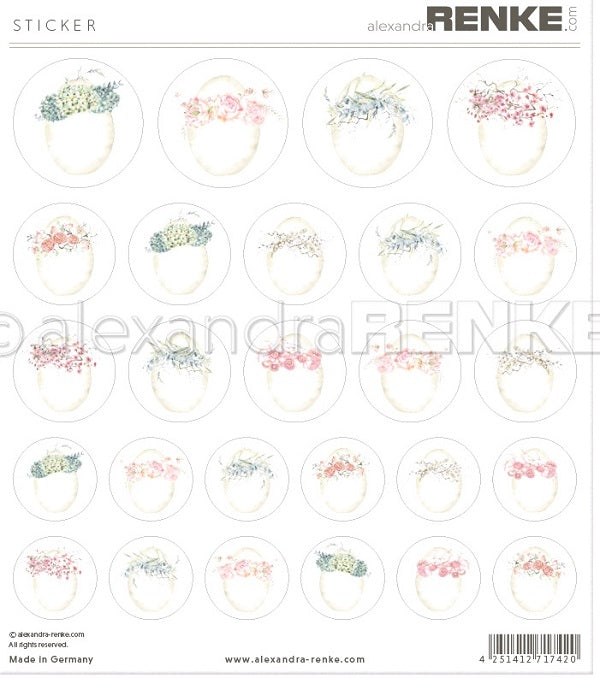 Alexandra Renke - Stickers - Flower Eggs