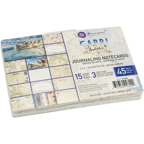 Prima - Capri - Journaling Notecards  4 x 6"