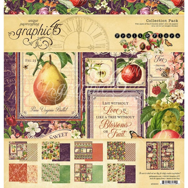 Graphic45 - Fruit and Flora - Collection Pack  12 x 12"