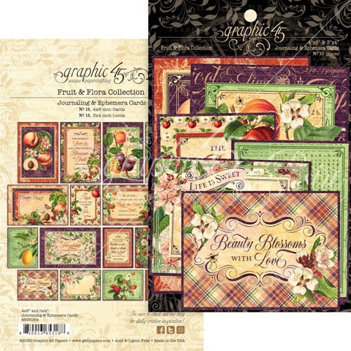 Graphic45 - Fruit and Flora - Ephemera cards