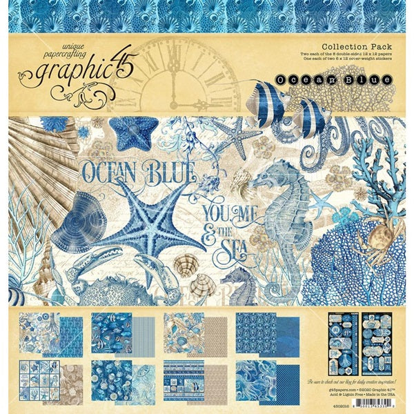 Graphic45 - Ocean Blue - Collection Pack    12 x12"