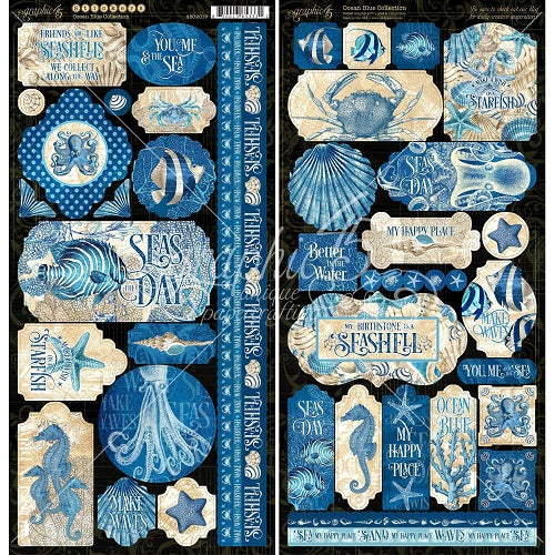 Graphic45 - Ocean Blue - Stickers