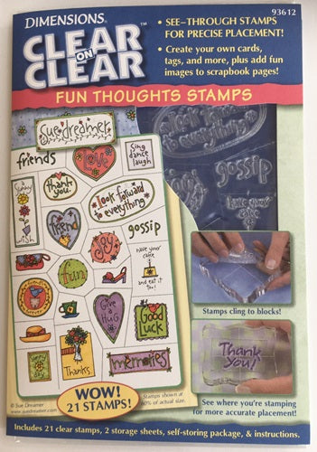 Dimensions - Clear stamps - Fun Thoughts