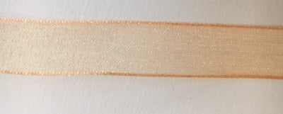 Bånd - Sheer - Organza - Lys orange - 1,0cm - METERSVIS