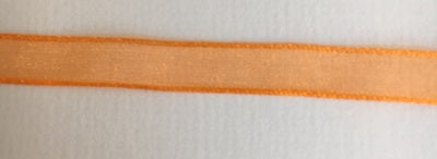 Bånd - Sheer - Organza - Orange - 1,0cm - METERSVIS