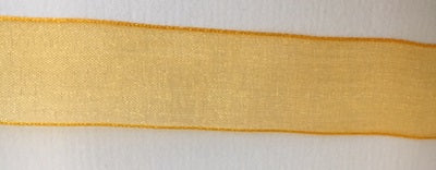 Bånd - Sheer - Organza - Mørk gul - 1,5 cm - METERSVIS