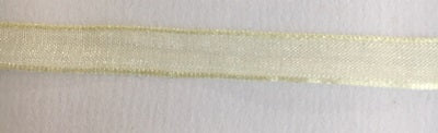 Bånd - Sheer - Organza - Lys gul - 1,0cm - METERSVIS