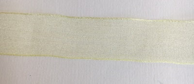 Bånd - Sheer - Organza - Lys gul - 1,5 cm - METERSVIS