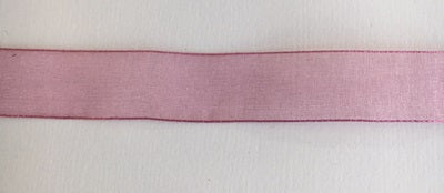 Bånd - Sheer - Organza - Mørk rosa - 1,0cm - METERSVIS
