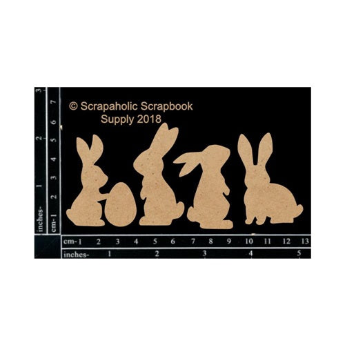 Scrapaholics - Chipboard - Bunnies