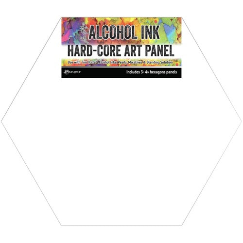 Tim Holtz - Alcohol Ink - Hard-Core Art Panel - Hexagon