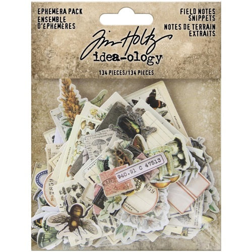 Tim Holtz - Ideaology - Ephemera Snippets - Fieldnotes