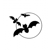 Art Gone Wild - Mounted Stamp - Bat Moon