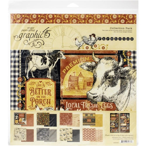 Graphic 45 - Farmhouse - Collection Pack    12 x 12"