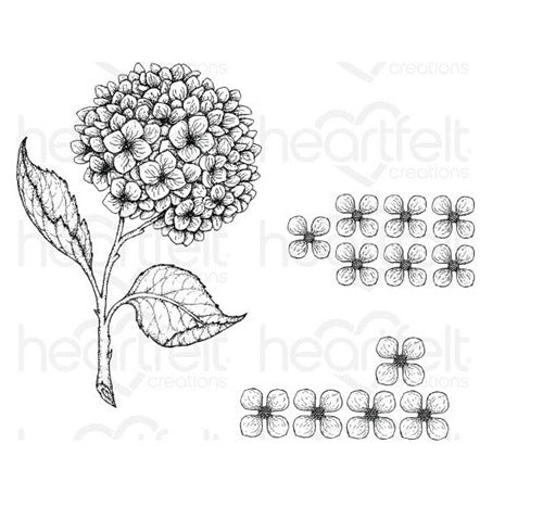 Heartfelt Creations - Cling Stamps - Cottage Garden Hydrangea