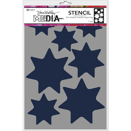 Dina Wakley  Media - Stencils  - Giant Stars