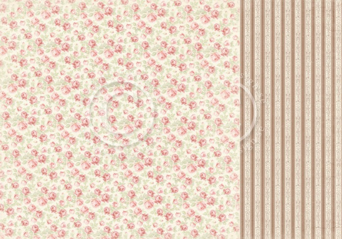Pion Design - Cherry Blossom Lane - Bed of roses  - 12 x 12"