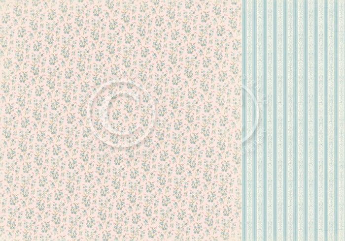Pion Design - Cherry Blossom Lane - Forget me not  - 12 x 12"
