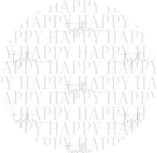 Alexandra Renke -Typo Happy Together - Stone Gray  - 12 x 12"