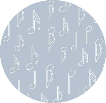 Alexandra Renke - Note Pattern -  Greyblue - 12 x 12"