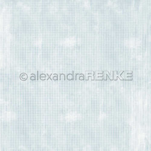 Alexandra Renke - Checkered on Blue - 12 x 12"