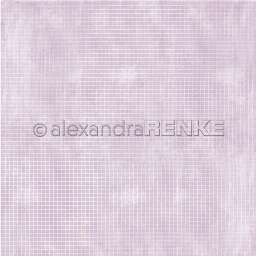 Alexandra Renke -  Checkered on Lavender - 12 x 12"