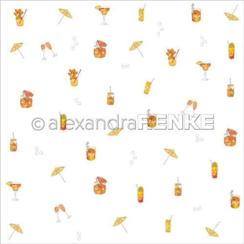 Alexandra Renke - Cocktails Collection - Orange Summer -  12 x 12"