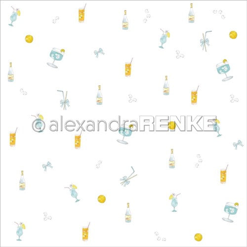 Alexandra Renke - Cocktails Collection - Blue Summer -  12 x 12"