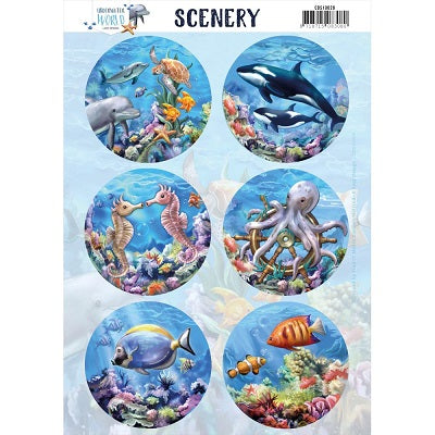 Amy Design - Underwater World - Scenery - Punchout Sheet