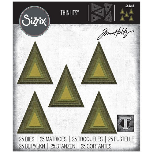 Sizzix - Tim Holtz Alterations - Thinlits - Stacked Tiles, Triangles
