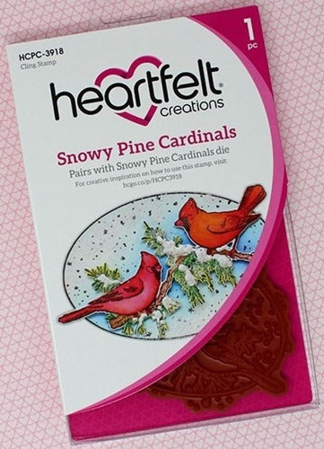 Heartfelt Creations - Cling Stamps - Snowy Pine Cardinals