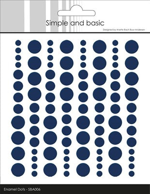 Simple and Basics - Enamel Dots - Dark Blue