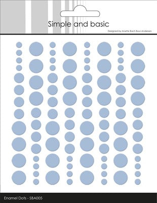 Simple and Basics - Enamel Dots - Pigeon Blue